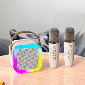  Mini Karaoke Speaker 2 Mics