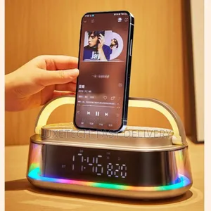 Bluetooth Speaker With Digital Alarm Clock, Wireless Charger