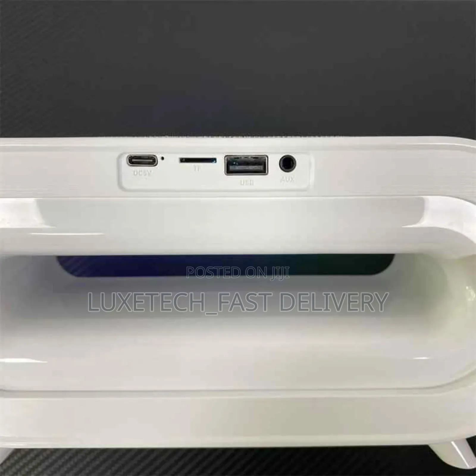 Alarm Clock Speaker Wireless Charger With RGB Night Light