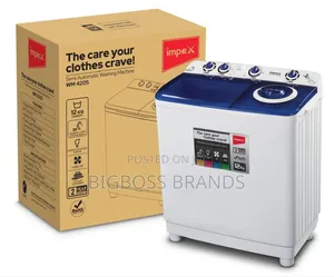 Impex Washing Machine Twin Tub Kg 12 Inafua Na Kukamua
