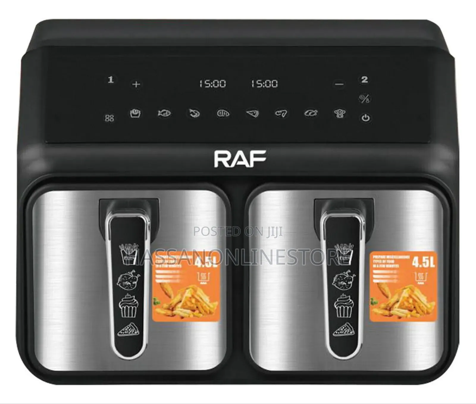 Raf R-5376 9 Litre Air Fryer With Double Detachable Bucket