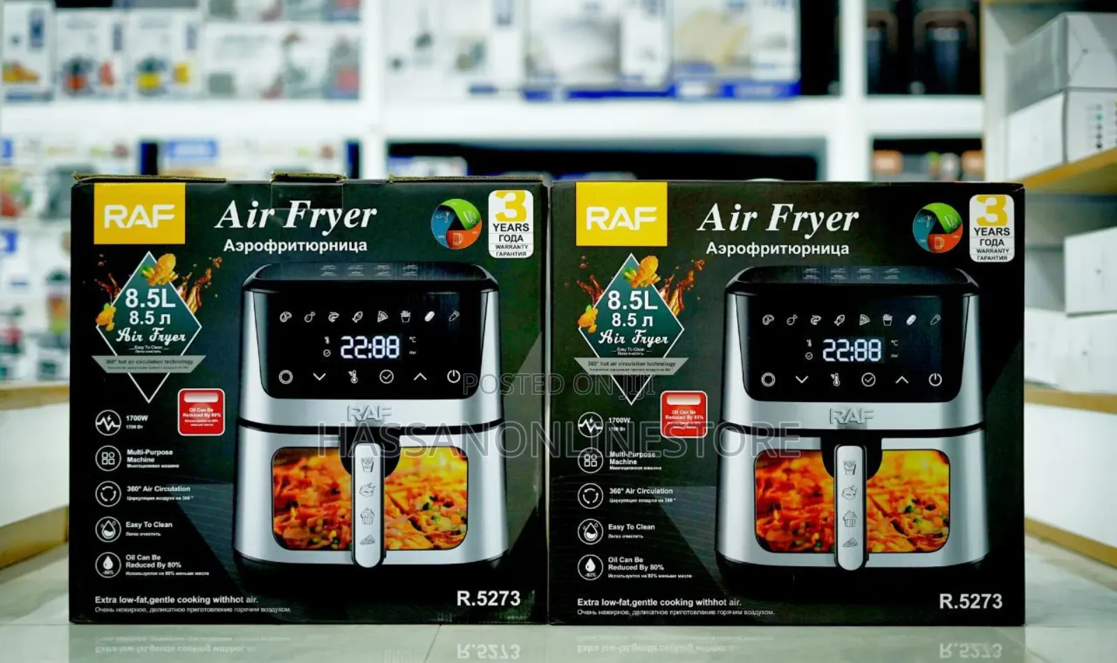 RAF R.5273 Air Fryer Without Oil, 1700 Watt, 8.5 Litters