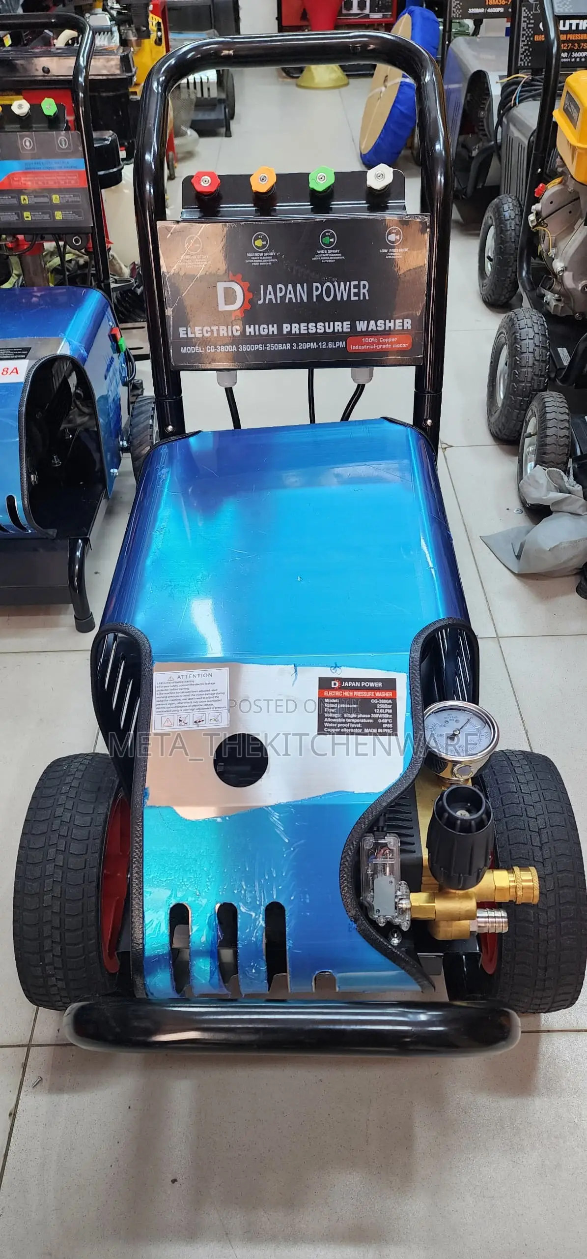 Japan Power Electric High Pressure Washer Cg 3800 3600psi