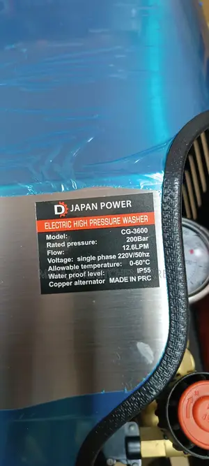Japan Power Electric High Pressure Washer Cg 3600 3000psi