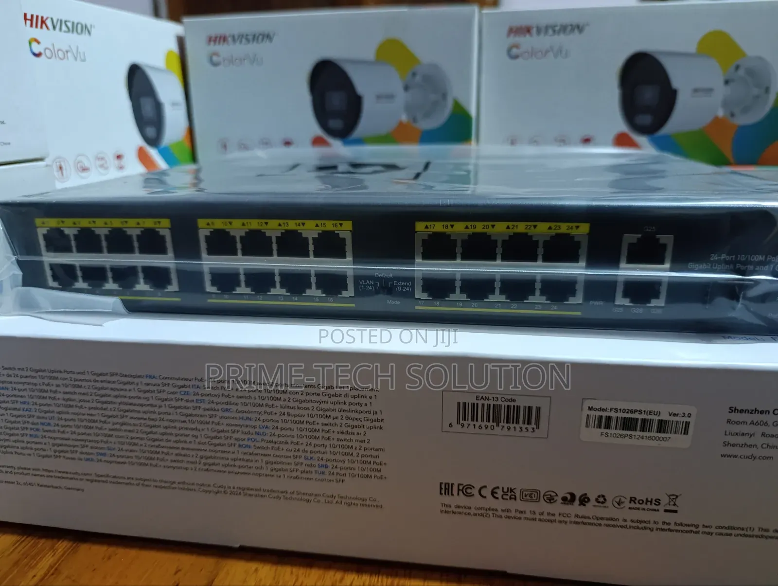 Cudys Poe Switch 24 Ports