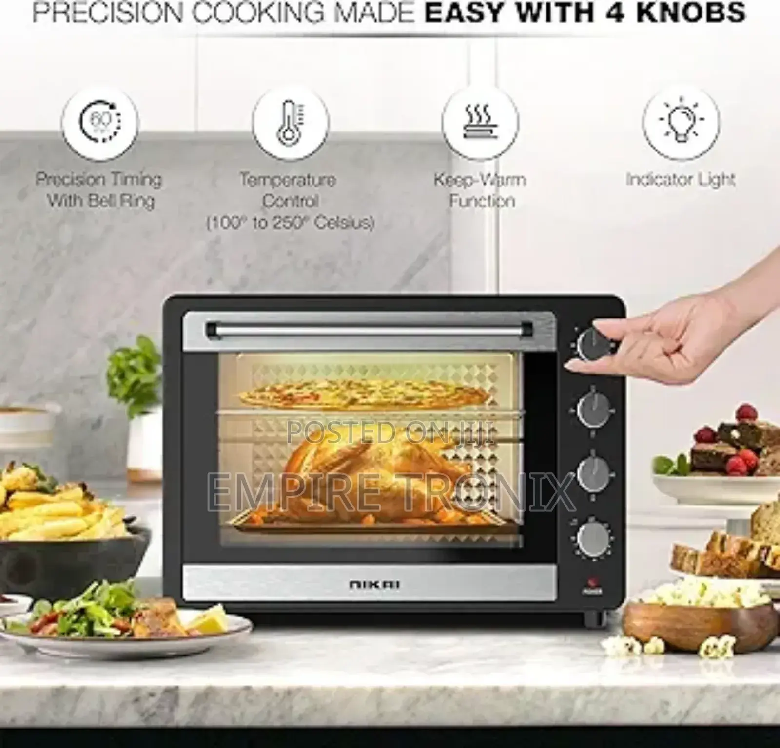Nikai Oven 75L 2200W Oven, Rotisserie Function - NT75RCZ