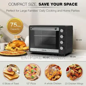 Nikai Oven 75L 2200W Oven, Rotisserie Function - NT75RCZ