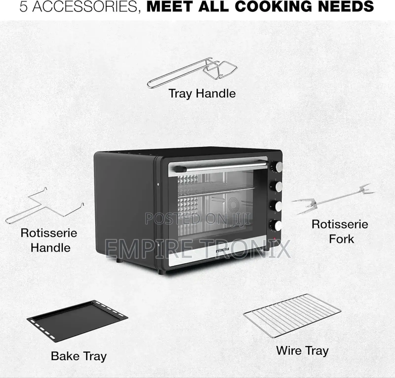Nikai Oven 75L 2200W Oven, Rotisserie Function - NT75RCZ