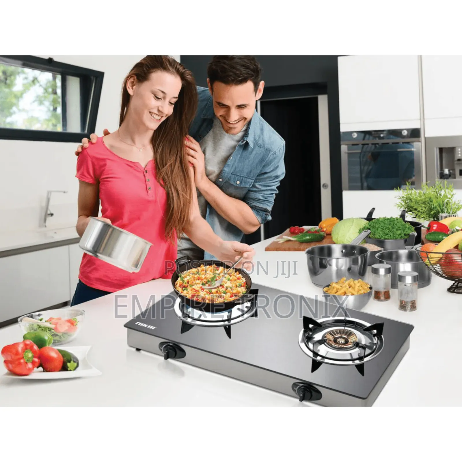 Nikai Gas Cooker Glass Top 2 Burner Ngs5092