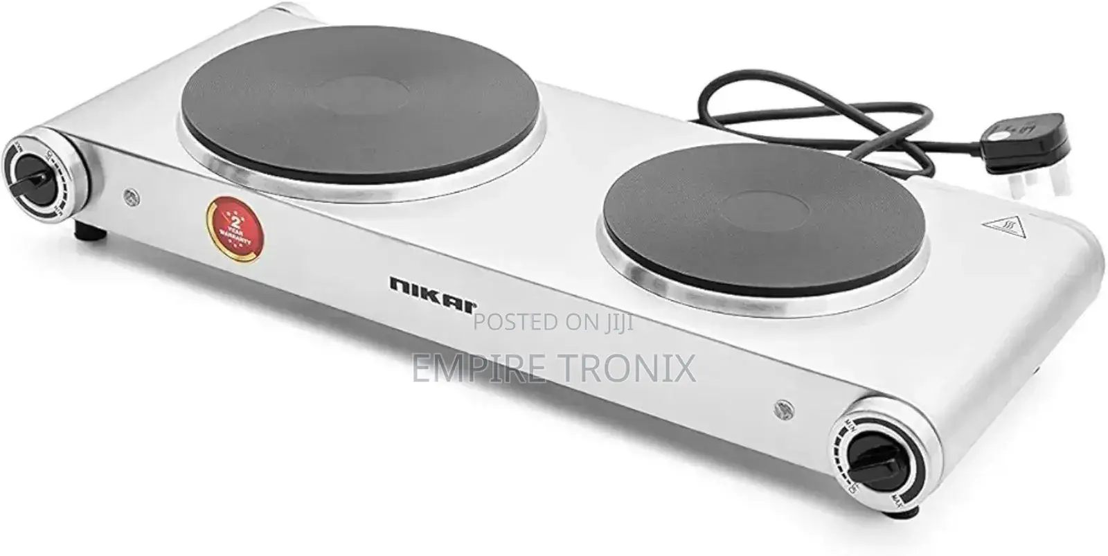 Nikai Double Hot Plate - Twin Cooktop 2500W NKTOE5N2