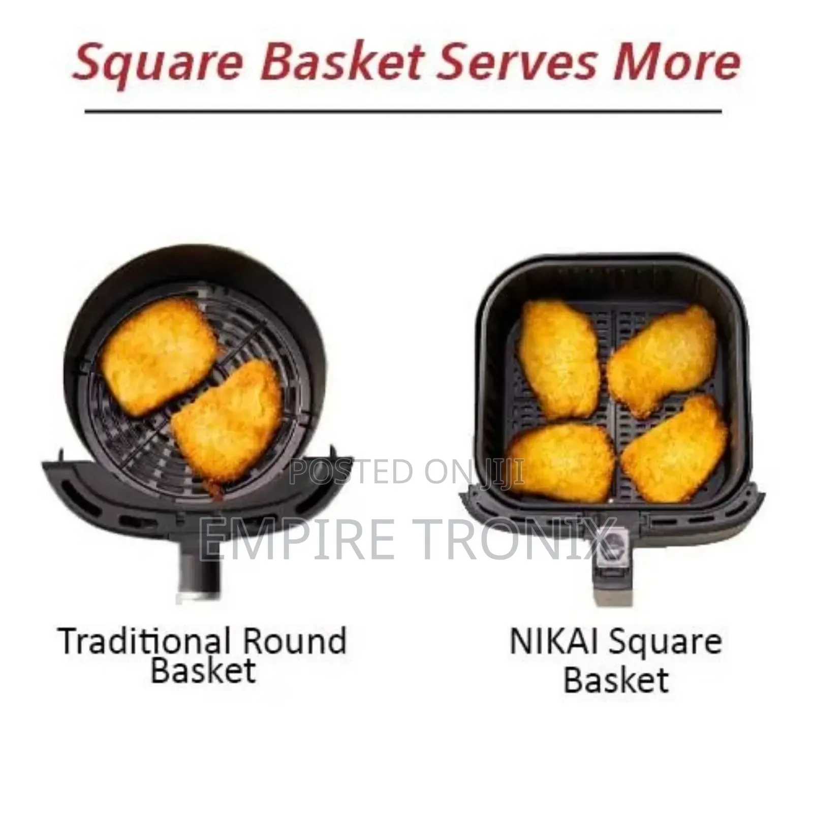Nikai Air Fryer 8L W/ Tray 1800w 30 Min Timers NAF877A