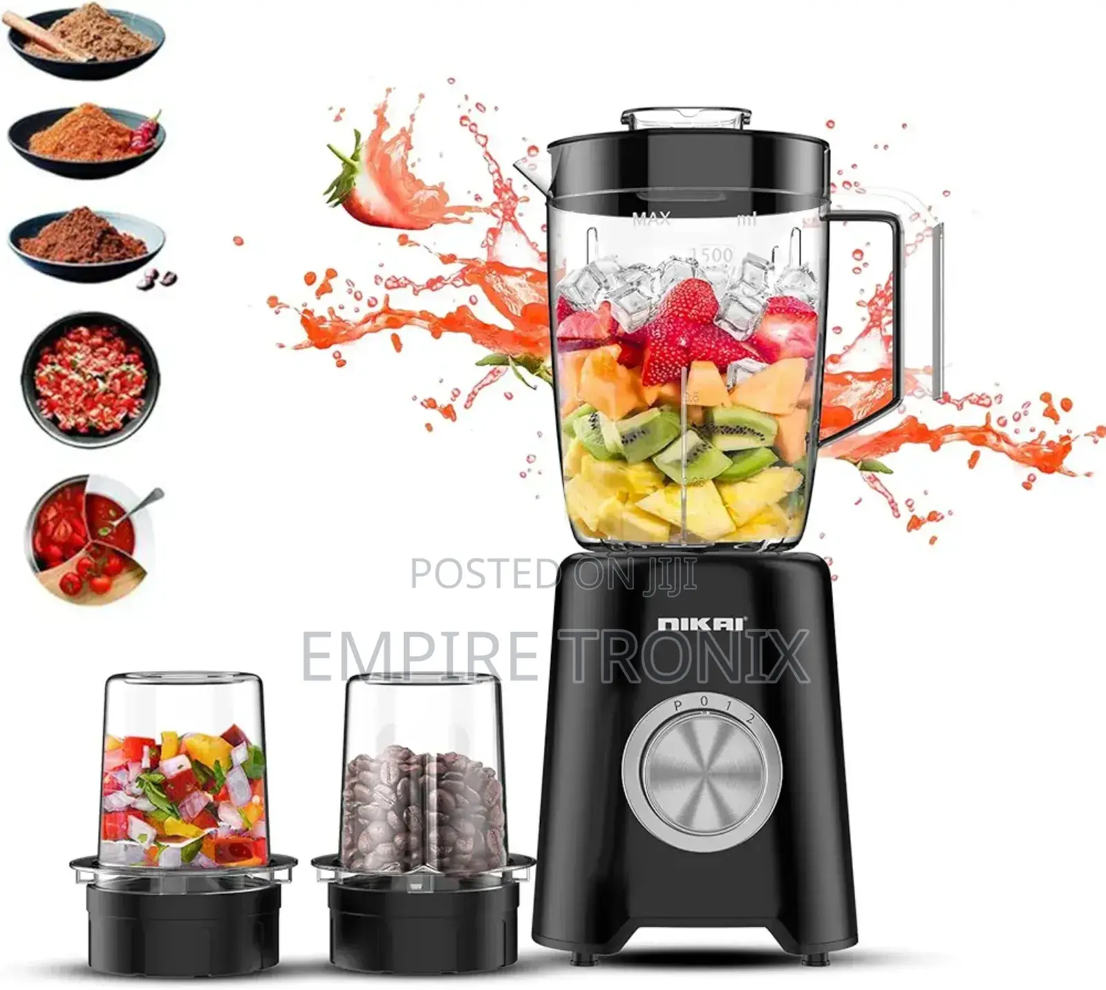 Nikai 3-in-1 Blender With 3 Jars, 1.5 LTR -NB2900NA1