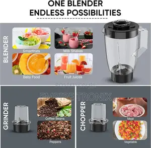 Nikai 3-in-1 Blender With 3 Jars, 1.5 LTR -NB2900NA1