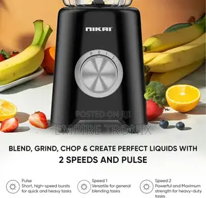 Nikai 3-in-1 Blender With 3 Jars, 1.5 LTR -NB2900NA1