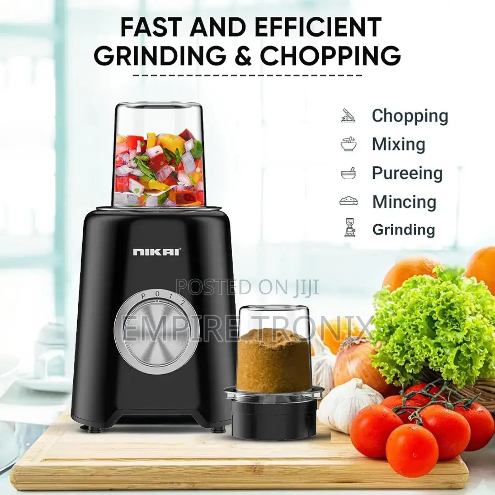 Nikai 3-in-1 Blender With 3 Jars, 1.5 LTR -NB2900NA1