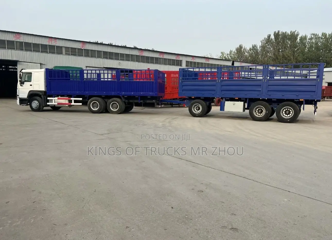 Ready to Order Stake Truck With Full Trailer for Sale