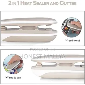 Compact 2in1 Bag Sealer and Cutter for Food Storage
