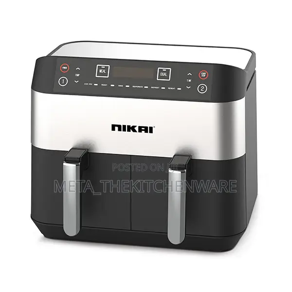 Nikai Dual-Basket Airfryer 8 Litre Naf282x