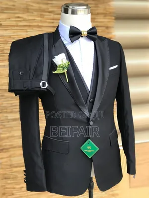 Black Taxedo Suit | Suti Nyeusi