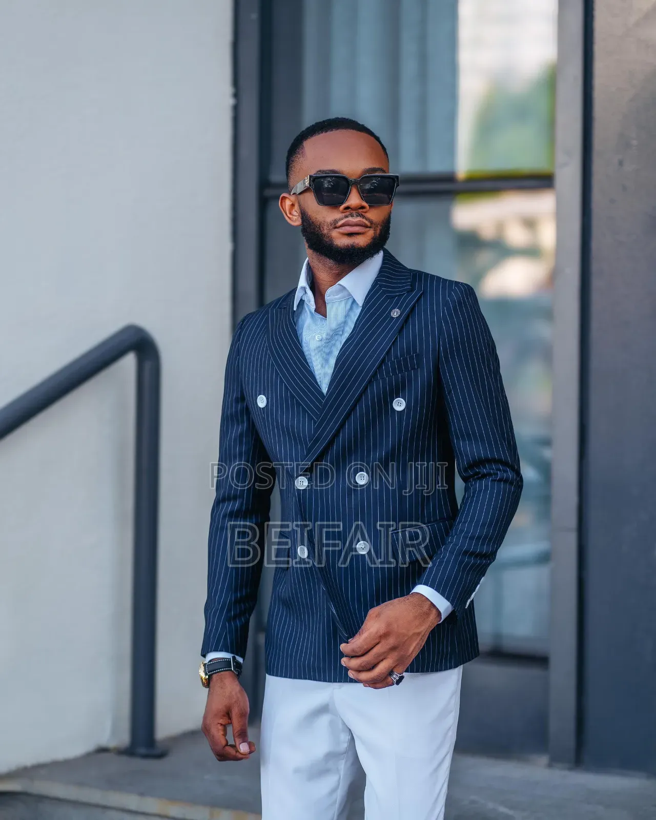 Double Breasted Suits | Blue and White
