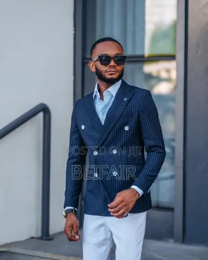 Double Breasted Suits | Blue and White