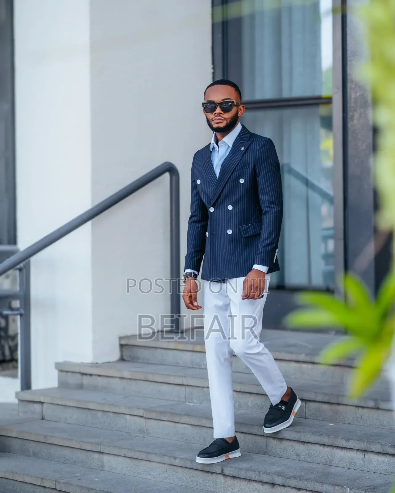 Double Breasted Suits | Blue and White