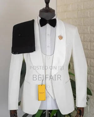 White Jacket Suit | Suti Za Kiume