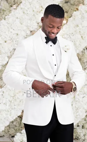White Jacket Suit | Suti Za Kiume