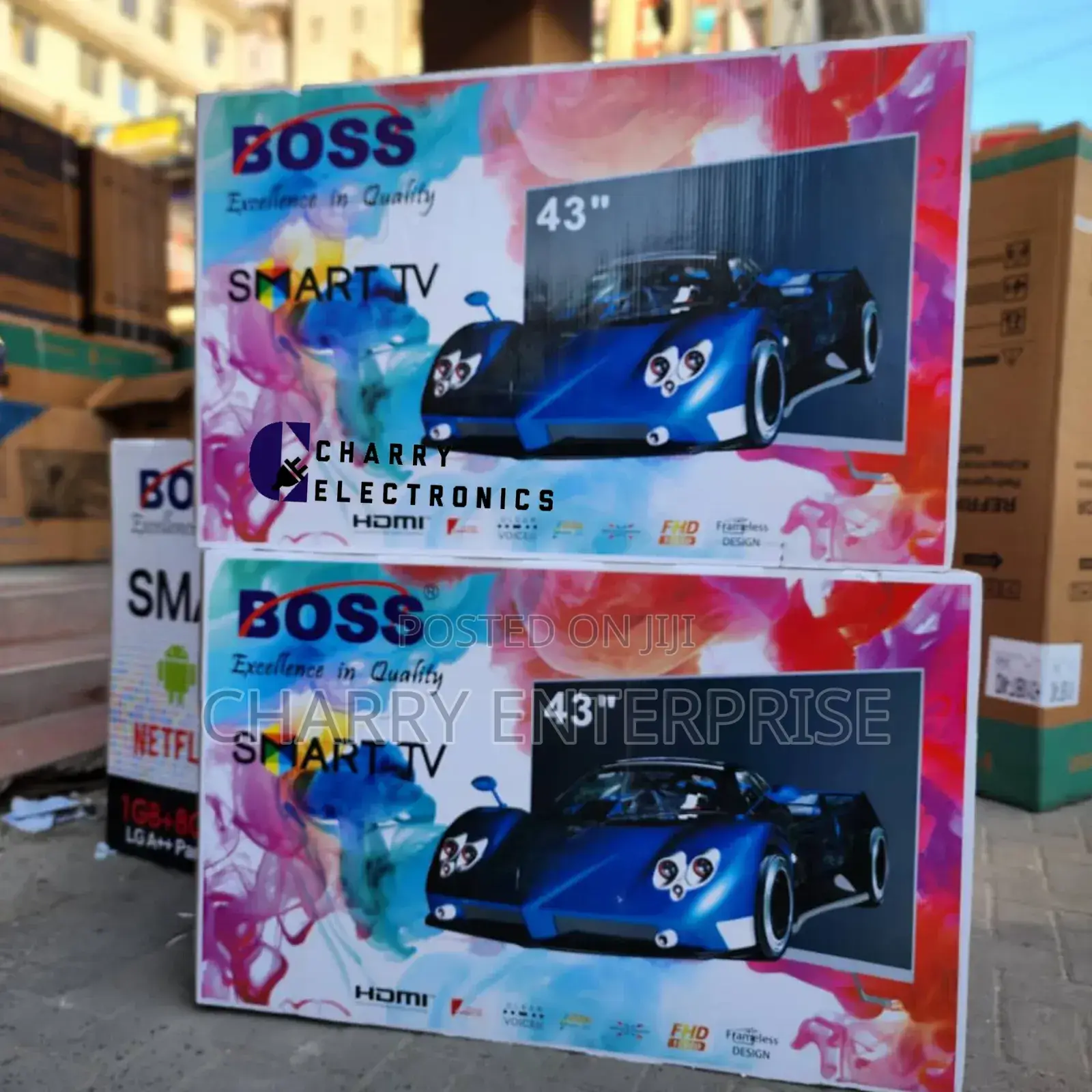BOSS SMART FRAMELESS Tv *43 Inch *Full HD