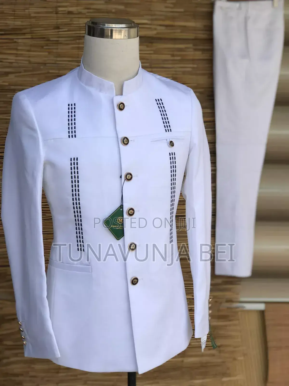 White Kaunda Suit
