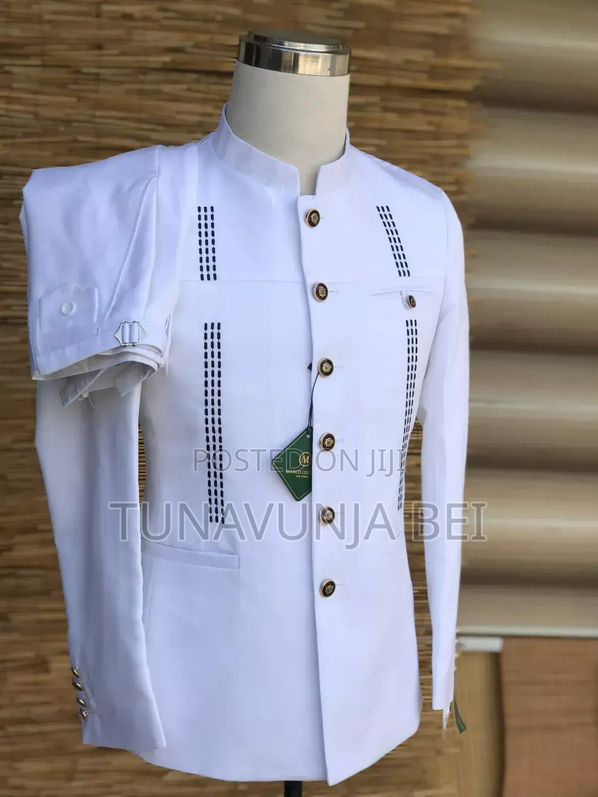 White Kaunda Suit