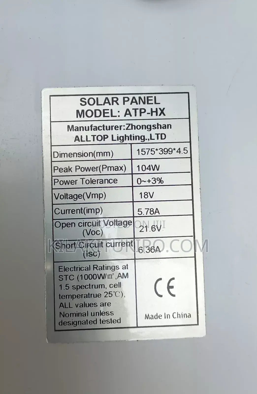 Monocrystalline Solar Panel 40w-104w