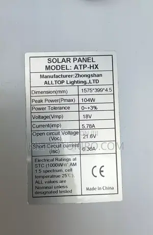 Monocrystalline Solar Panel 40w-104w