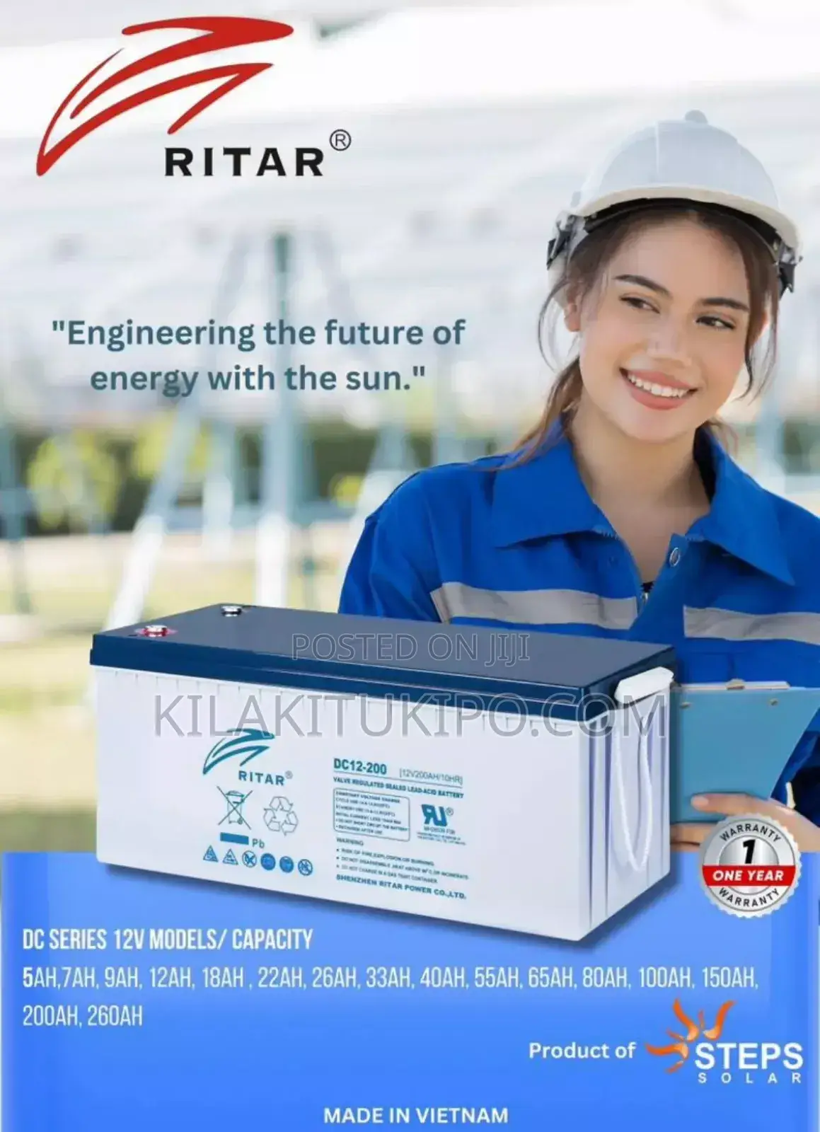 Rita DC Series 12V Battery 5ah-260ah