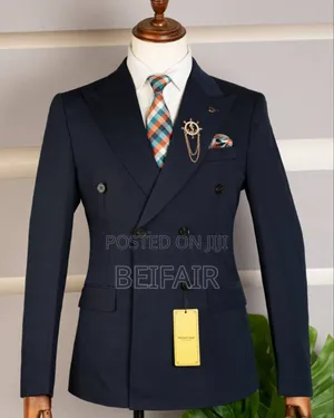 Double Breasted Dark Blue SUITS | SUTI ZA KIUME