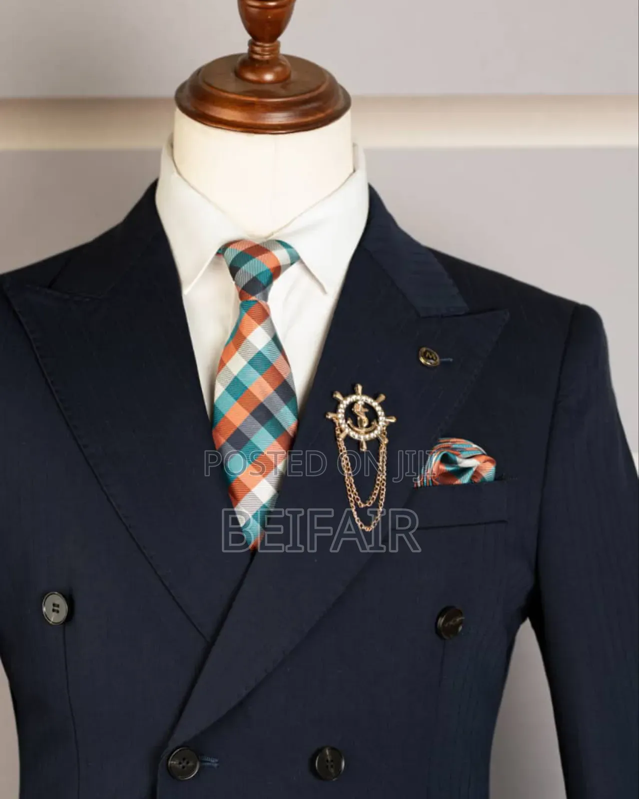Double Breasted Dark Blue SUITS | SUTI ZA KIUME