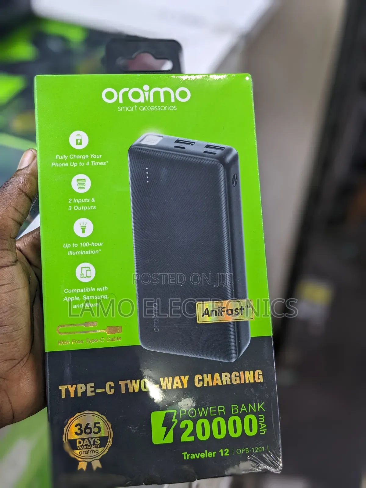 Oraimo Type- C Two- Way Charging 20000mah Power Bank