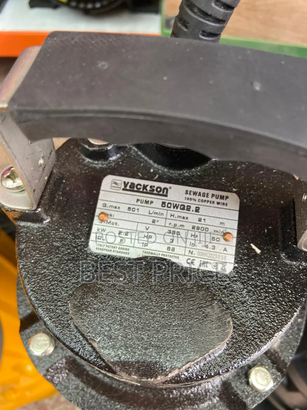 Vackson Sewage Pump 2" Height Max 21m