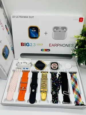 I20 Ultra Max + TWS Wiresless Pods + Watchcase + 7 Straps
