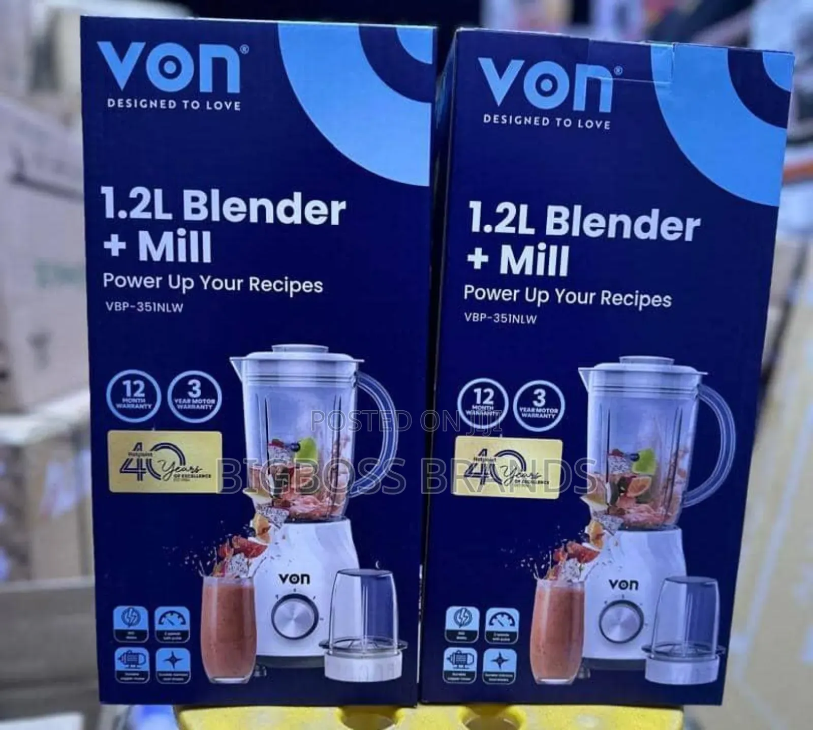 Von Electric Blender 1.3L