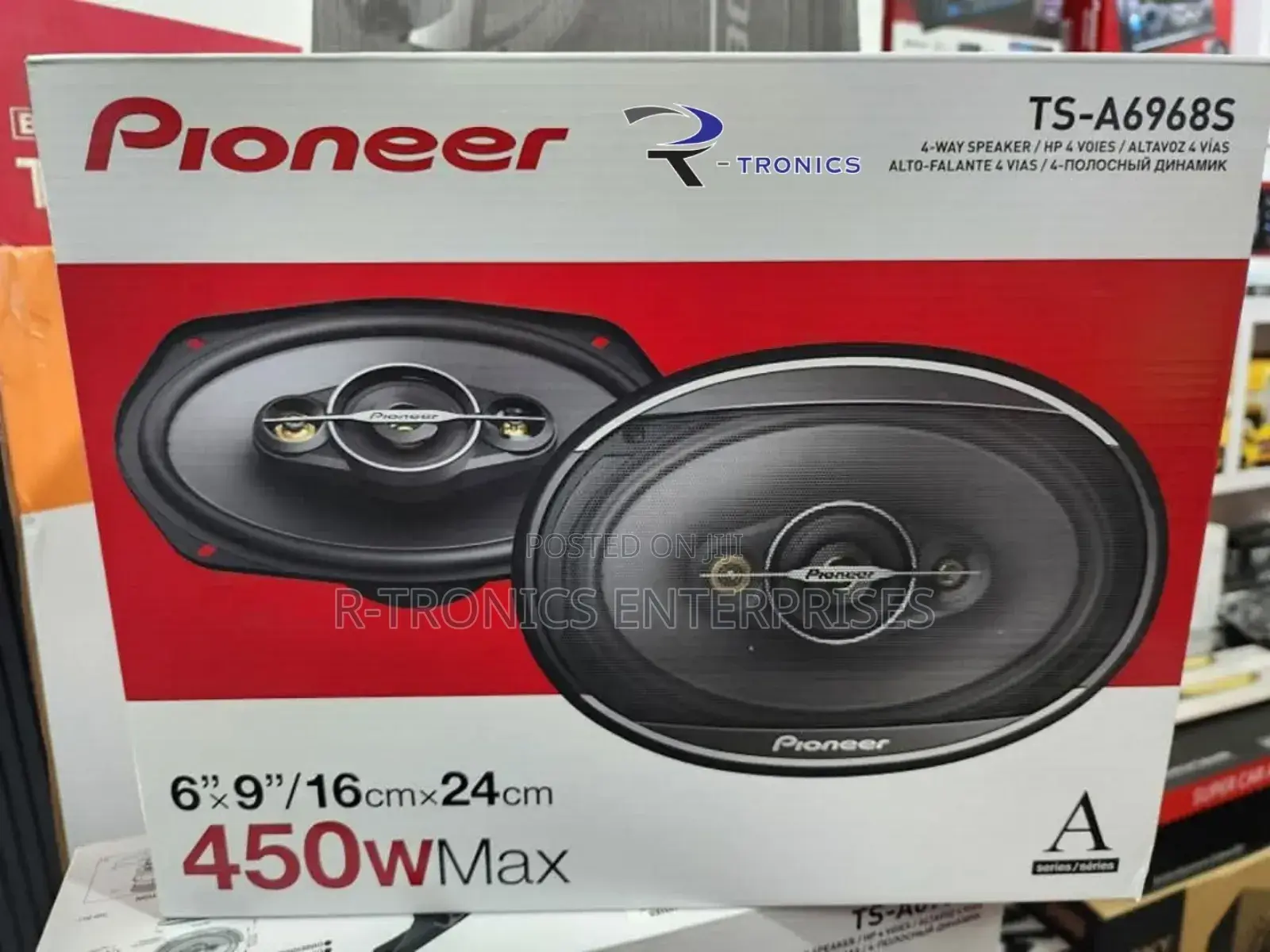 Pioneer TS-A6968S 450W Max/90w RMS 4-Way Car Speaker
