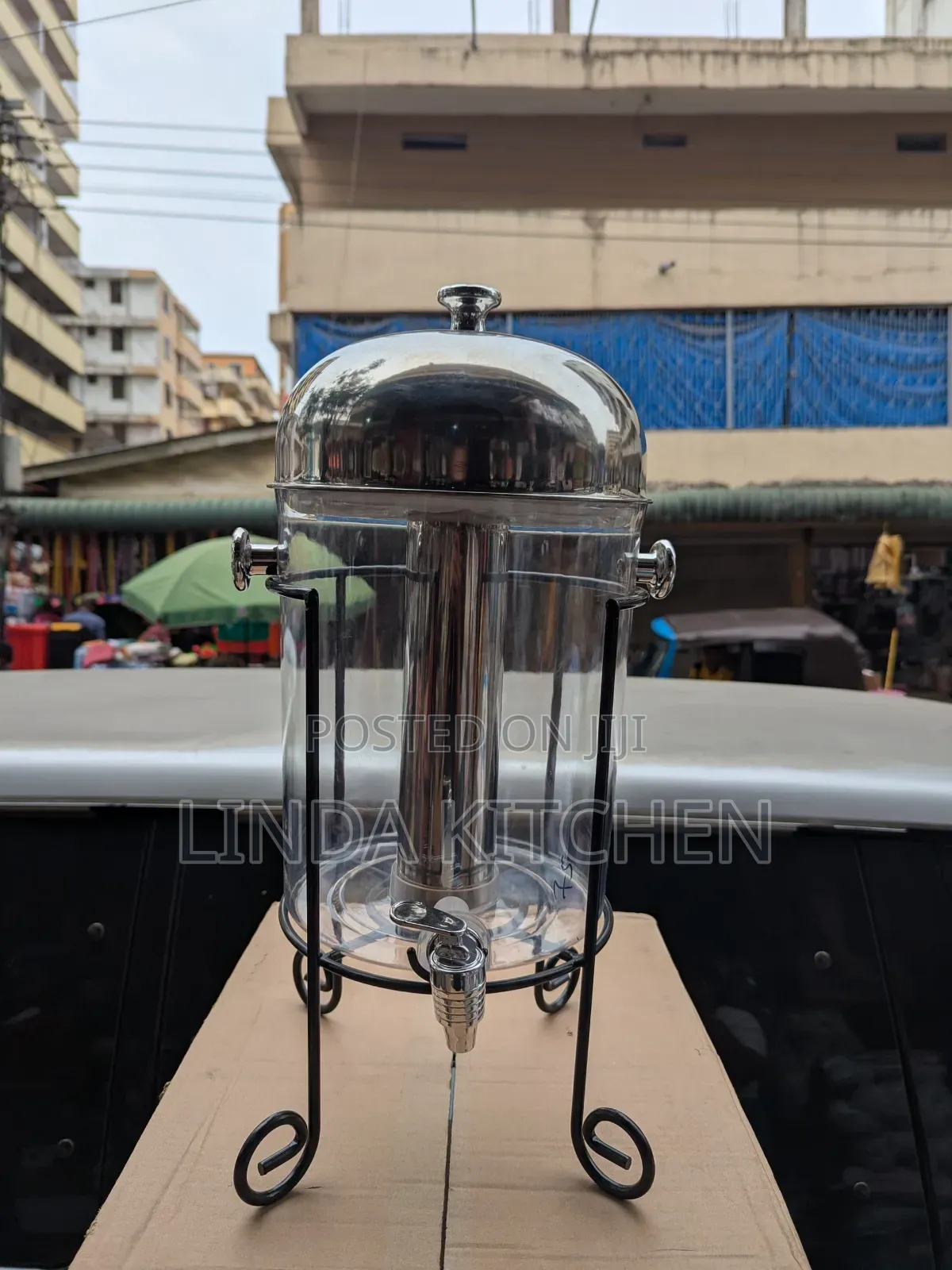 Glass Dikenta 5ltsvwith Bamboo Stand