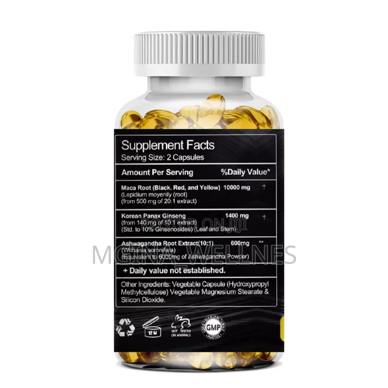 MACA ASHWAGANDHA +PANAX GINSENG (1000mg Per Serving )