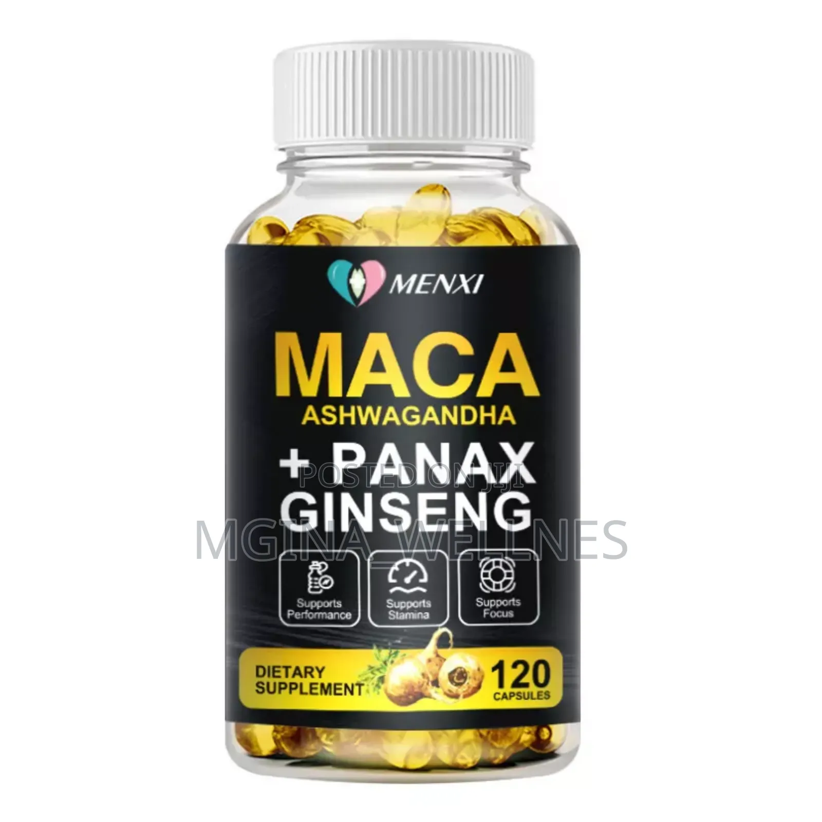 MACA ASHWAGANDHA +PANAX GINSENG (1000mg Per Serving )