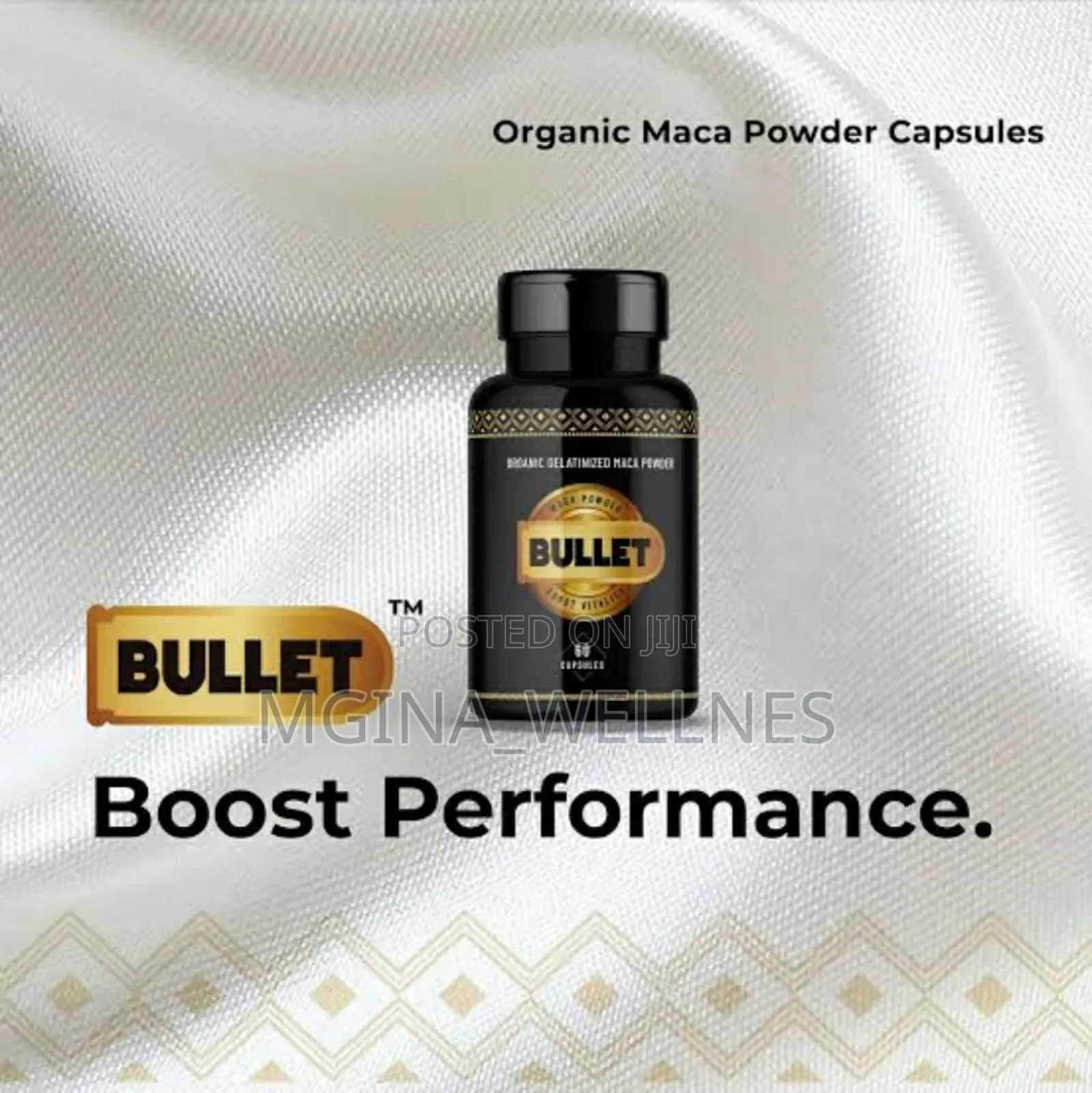 Organic Bullets Maca Powder Capsules (60 Capsule)