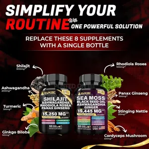 Sea Moss Black Seed Oil Shilajeet Ashwagandha Ginseng