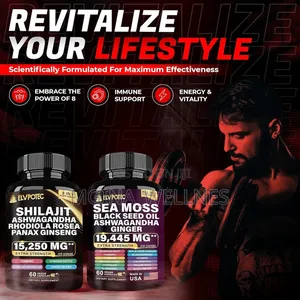 Sea Moss Black Seed Oil Shilajeet Ashwagandha Ginseng