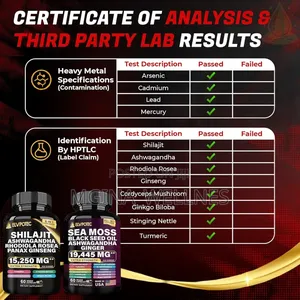 Sea Moss Black Seed Oil Shilajeet Ashwagandha Ginseng