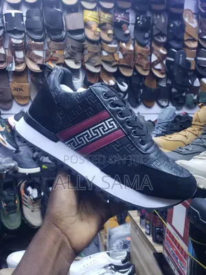 Men's Sneakers Versace Black Material Leather