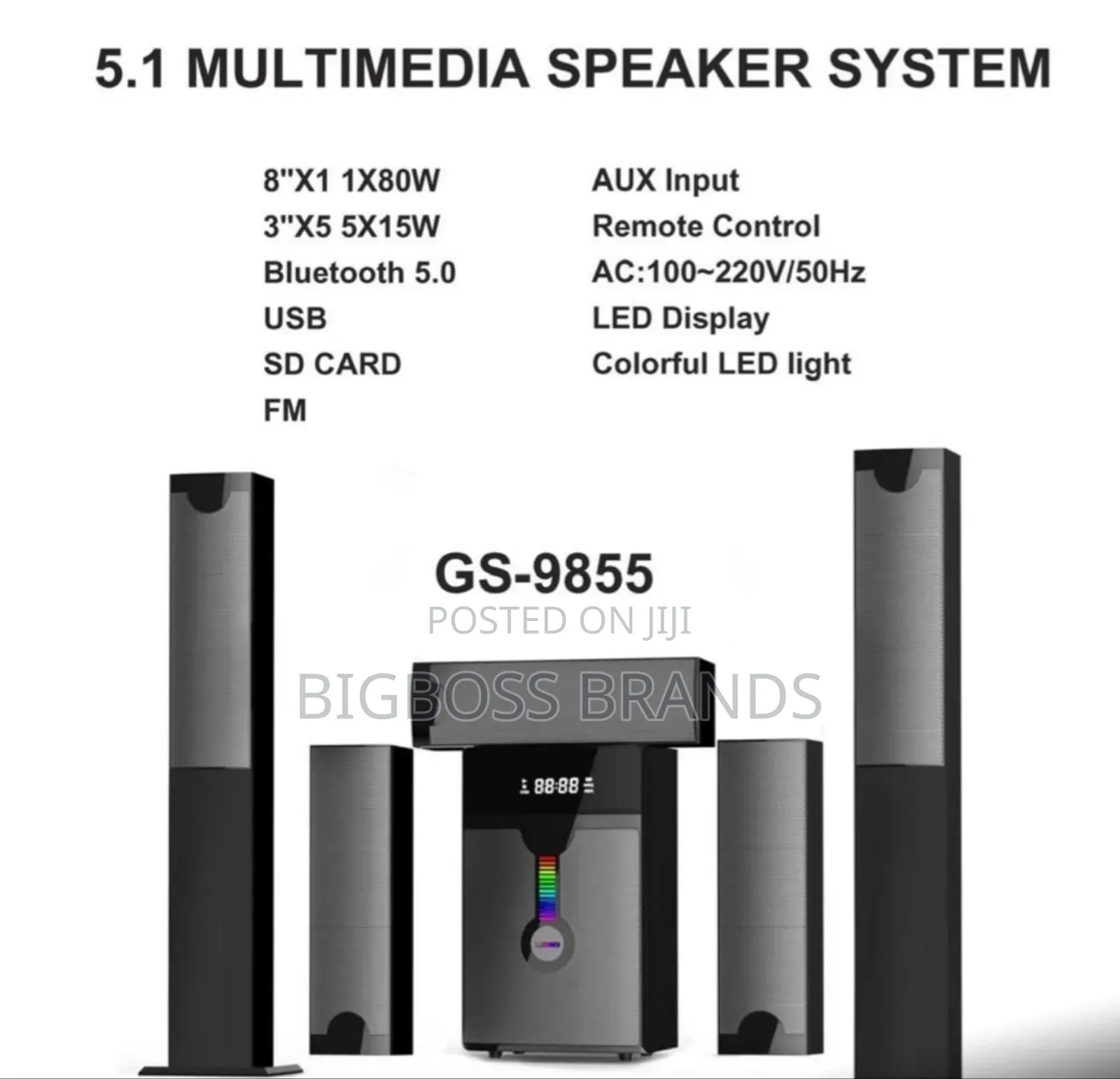 Globalstar Subwoofer 5 Speaker GS 9855